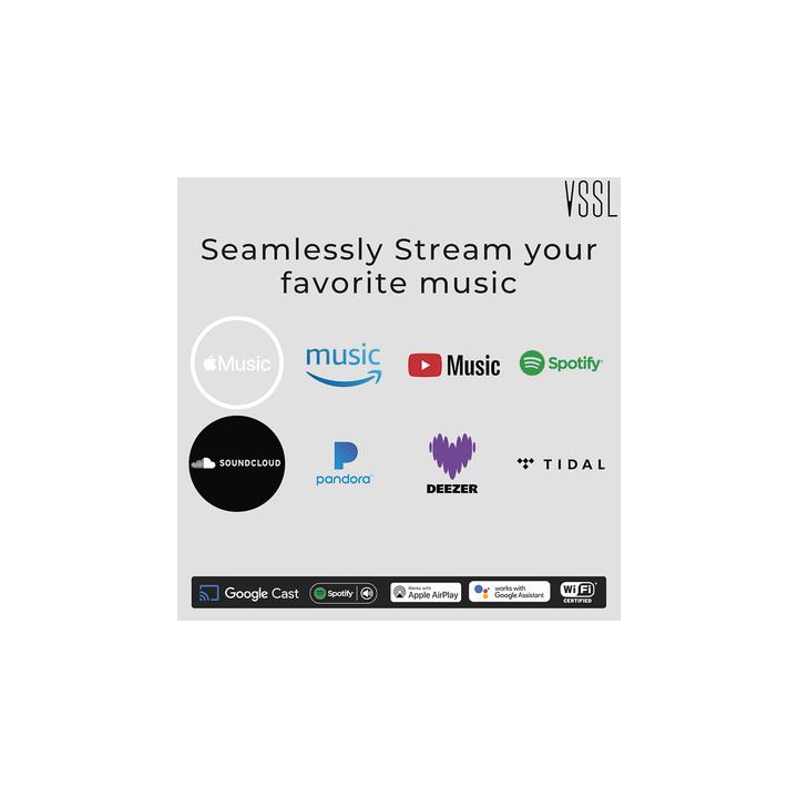 VSSL 3 zonas, 6x50W, con Chromecast, Alexa Cast, Airplay, Spotify Conn en cada zona - funciona con GoogleAsst