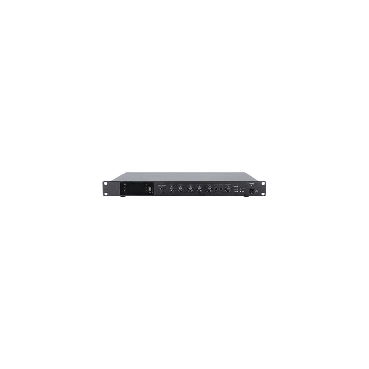 Amplificador de Audio | 1 canal | 350 W | Sistema 100V y Baja Impedancia | 4 Entradas de Micrófono Balanceadas |