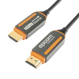 Cable HDMI de Fibra Óptica de 15 Metros (49.21 Pies) | Alta Definición | Versión 2.0 | Alta Velocidad 18Gbps |