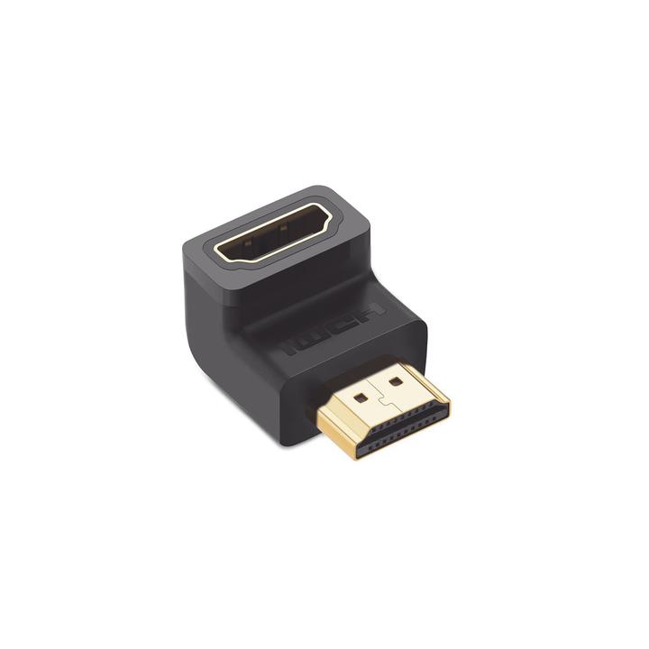 Adaptador HDMI de 90 Grados Macho a Hembra / Hacia Abajo / HDMI 2.0 4K@60Hz / Proporciona Flexibilidad Sin Doblar los