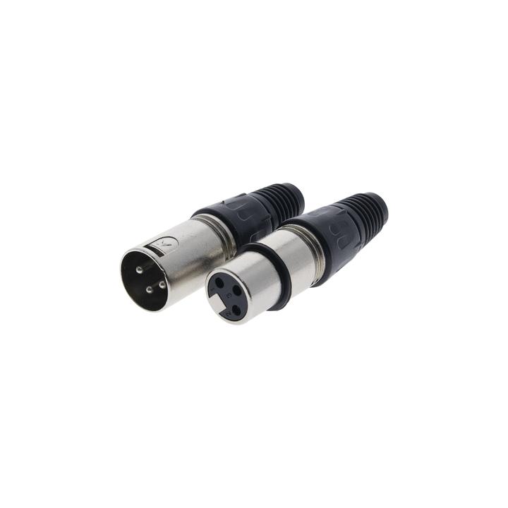 Kit Conector XLR Hembra + XLR Macho | Ideal para Conexiones de Micrófonos, Mezcladoras | Equipo de Audio Profesional