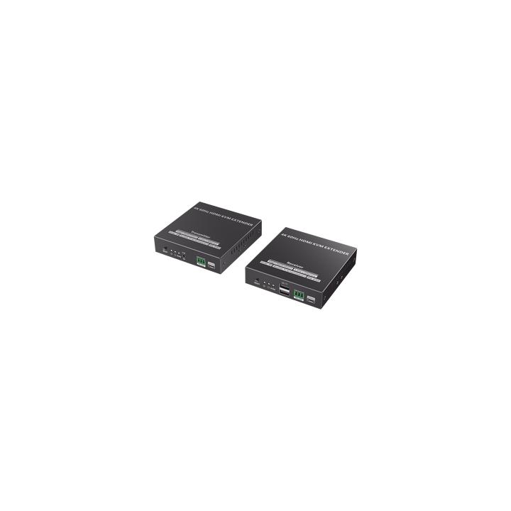Kit Extensor KVM (HDMI y USB) hasta 120 metros | Transmite el Video y Controla tu DVR vía USB a distancia | Soporta