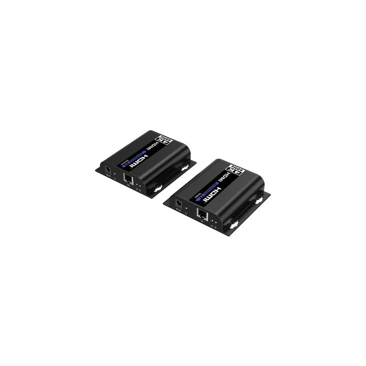 Kit extensor para distancias de hasta 200 metros | Resolución 4K @60Hz | Cat 6 | Conexión uno a uno y uno a muchos