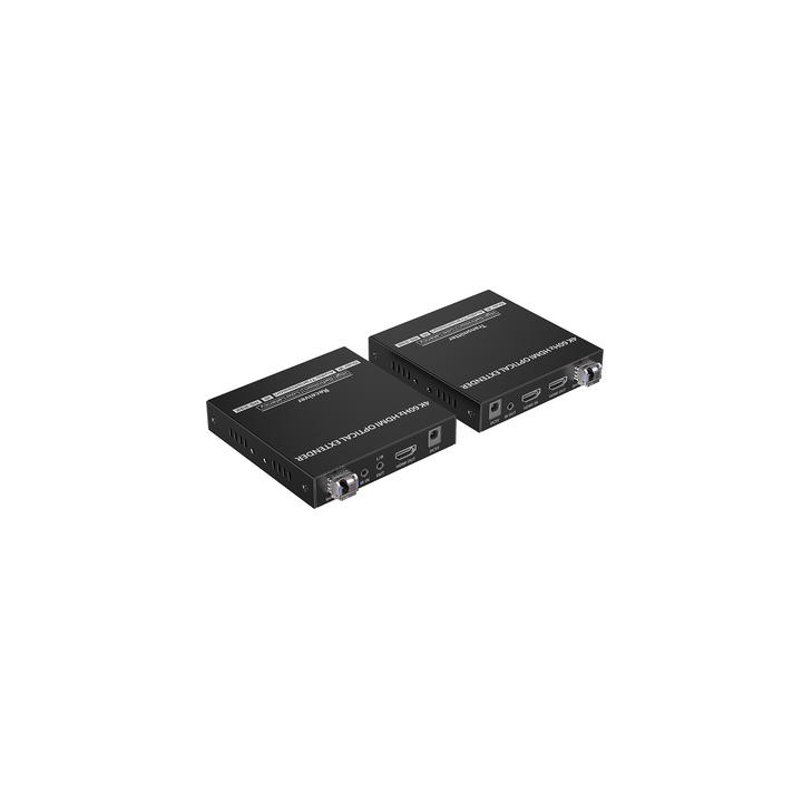 Kit extensor por fibra óptica | Hasta 40 kilómetros|  4K@60Hz | con IR | RS232