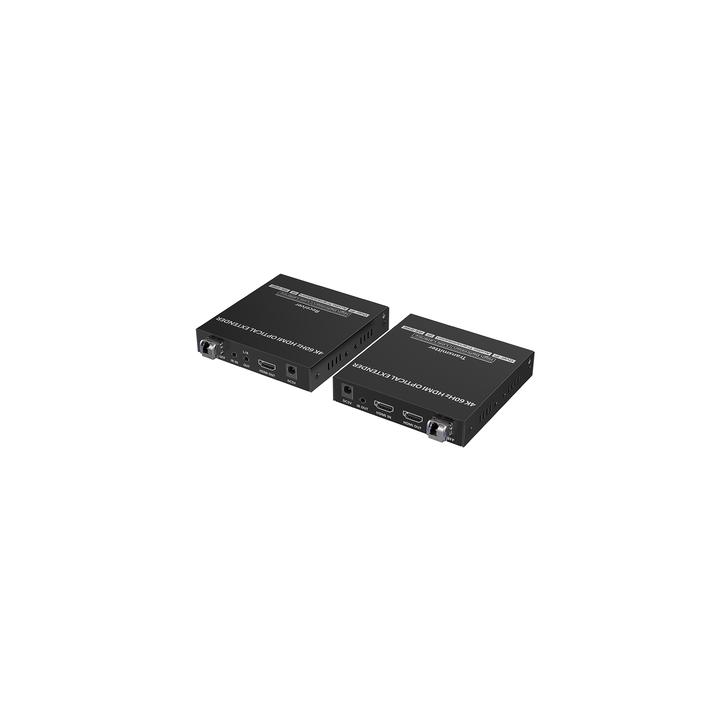 Kit extensor por fibra óptica | Hasta 40 kilómetros|  4K@60Hz | con IR | RS232