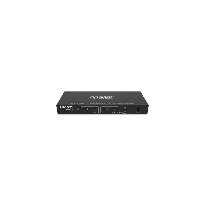 Matricial HDMI | 2x2 | 4K2K@60Hz | HDR | YCbCr 4:4:4 | EDID Auto | Extractor de Audio | Salida de audio análoga y