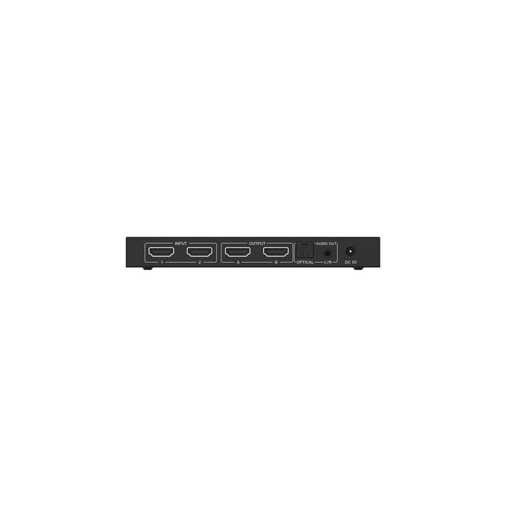 Matricial HDMI | 2x2 | 4K2K@60Hz | HDR | YCbCr 4:4:4 | EDID Auto | Extractor de Audio | Salida de audio análoga y