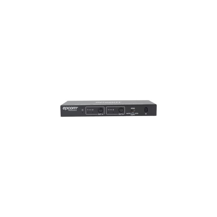 Matricial HDMI | 2x2 | 4K2K@60Hz | HDR | YCbCr 4:4:4 | EDID Auto | Extractor de Audio | Salida de audio análoga y
