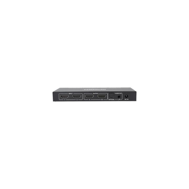 Matricial HDMI | 2x2 | 4K2K@60Hz | HDR | YCbCr 4:4:4 | EDID Auto | Extractor de Audio | Salida de audio análoga y