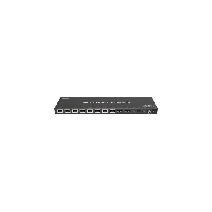 Splitter HDMI 1x8 | Extensor HDMI | 4K@30Hz 40m | 1080p@60Hz 70m | Función PoC |  4:4:4