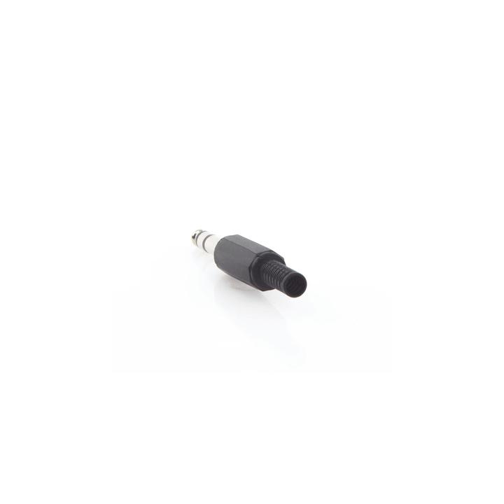Conector macho de 6,3 mm con funda de plastico (estereo)