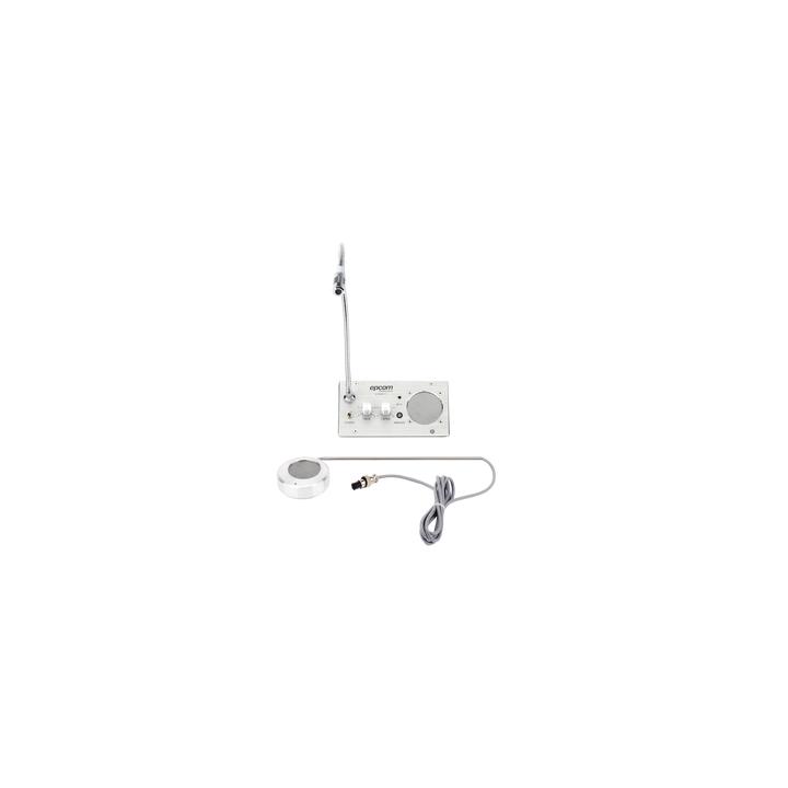 Sistema de Intercomunicación | Ideal para Ventanillas | Audio de voz de dos vías | 12V/1A 2W | Micrófono Interior +