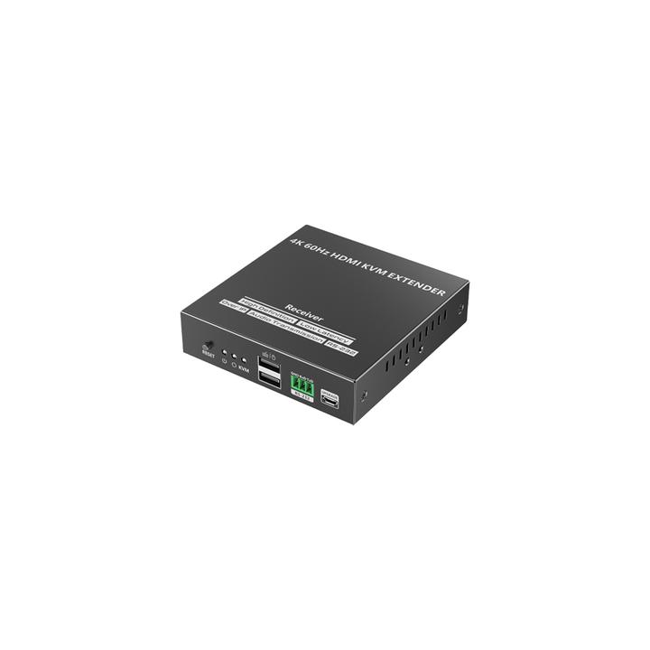 Receptor Compatible para Kit TT582-KVM |4K @60Hz | Cat 6, 6a y 7 |  hasta 150 metros | Transmite el Video y Controla tu