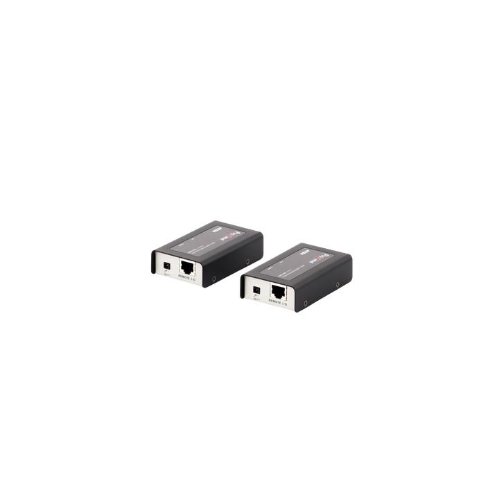 Extensor KVM USB | Acceso remoto PC | Hasta 100 m Cat5e | 1920x1200 | Protección ESD | Ajuste deskew