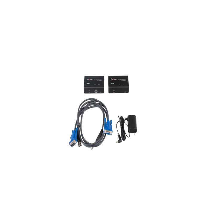 Extensor KVM USB | Acceso remoto PC | Hasta 100 m Cat5e | 1920x1200 | Protección ESD | Ajuste deskew