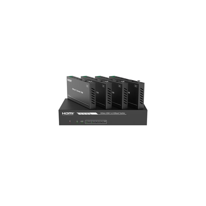 Splitter mas Extensor de Video | 1x4 | ProAV | HDBaseT™ | 120m en 4K@60Hz | 150m en 1080p@60Hz | Cat6/6a/7 |