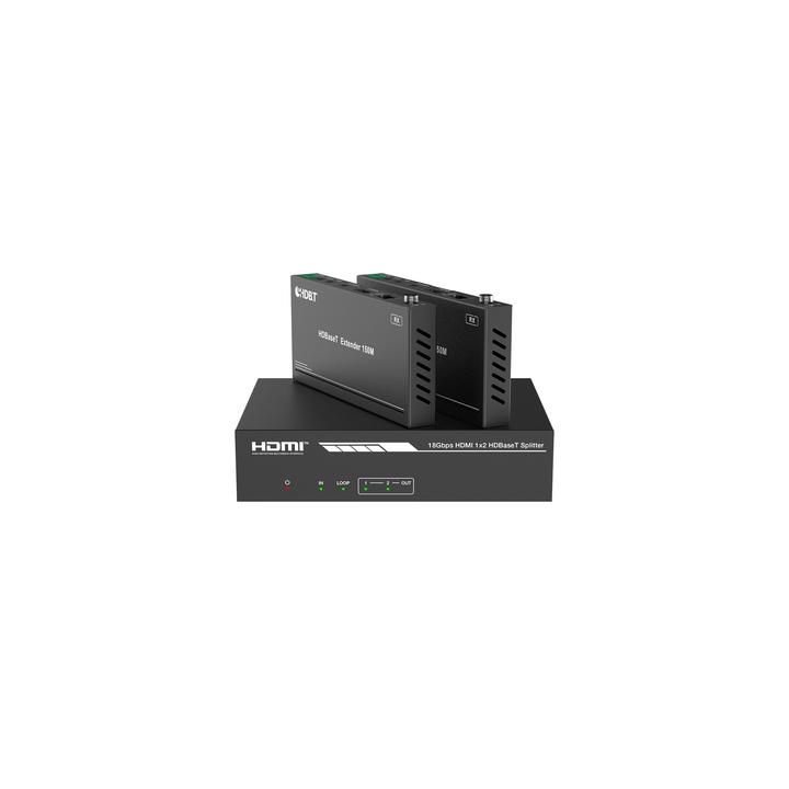 Splitter mas Extensor de Video | 1x2 | ProAV | HDBaseT™ | 120m en 4K@60Hz | 150m en 1080p@60Hz | Cat6/6a/7 |