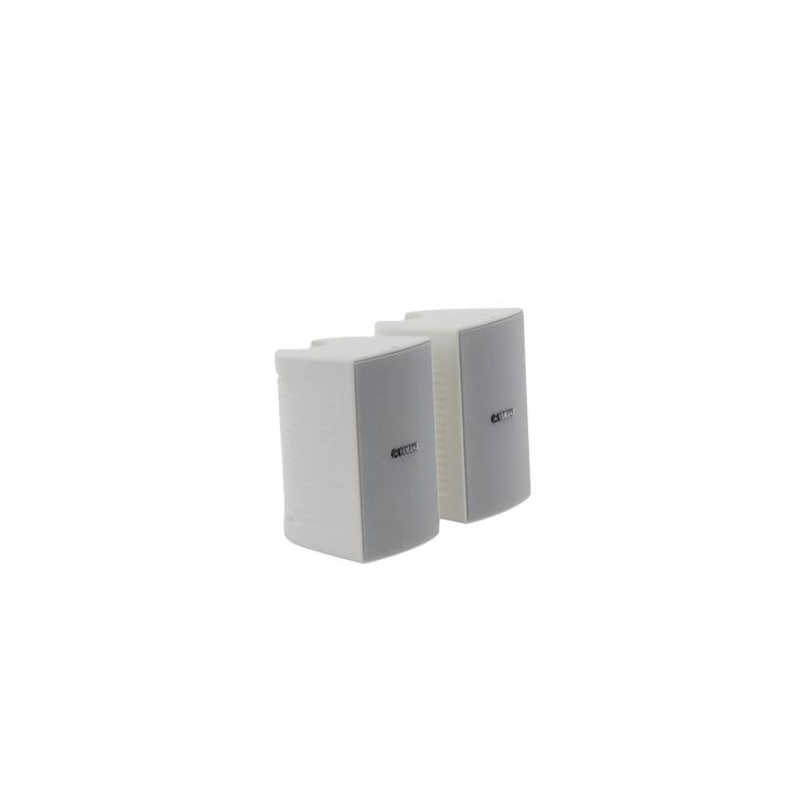 Altavoz de Montaje en Pared, 2 vias, Woofer 4 in, Tweeter 1 in, IPX3, 8 ohms, 70/100V, Color Blanco, Par