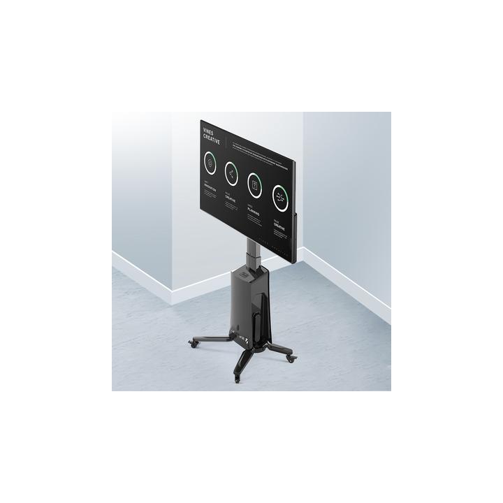 MONTAJE  DE PISO MOVIL PARA PANTALLAS 55-80IN  AJUSTABLE MOTORIZADO