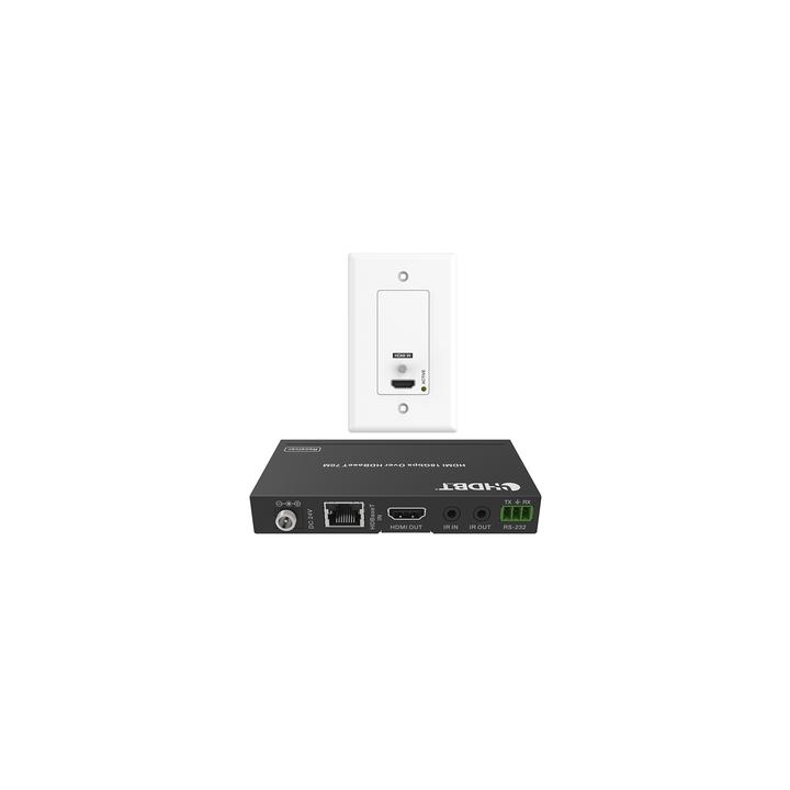 Kit Extensor HDBaseT | 4K2K@60Hz 40m | 1080p 70m | Función PoC | IR Bidireccional | RS-232 |