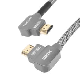 Cable HDMI Ángulo 90° | 1 Metro (3.28 Pies) | Alta Definición | Versión 2.0 | Alta Velocidad 18Gbps | 4K@60Hz |