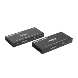 Kit Extensor HDMI con KVM |  4K@60Hz 4:4:4 | 150m en 1080 | 120m en 4K | HDBaseT | USB 2.0 | IR Bidireccional | POC |