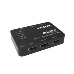 Switch HDMI 5x1 | 18Gbps | 4K@60Hz | YCbCr 4:4:4 | HDR, Dolby Vision y HLG | Soporte 3D | Conmutación Automática y