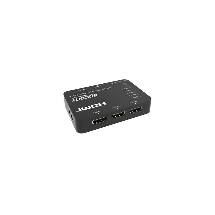 Switch HDMI 5x1 | 18Gbps | 4K@60Hz | YCbCr 4:4:4 | HDR, Dolby Vision y HLG | Soporte 3D | Conmutación Automática y