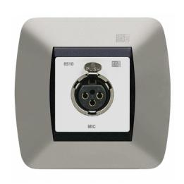 CONEXIÓN CAJA 60 MM. XLR HEMBRA DE PARED. BLANCO.