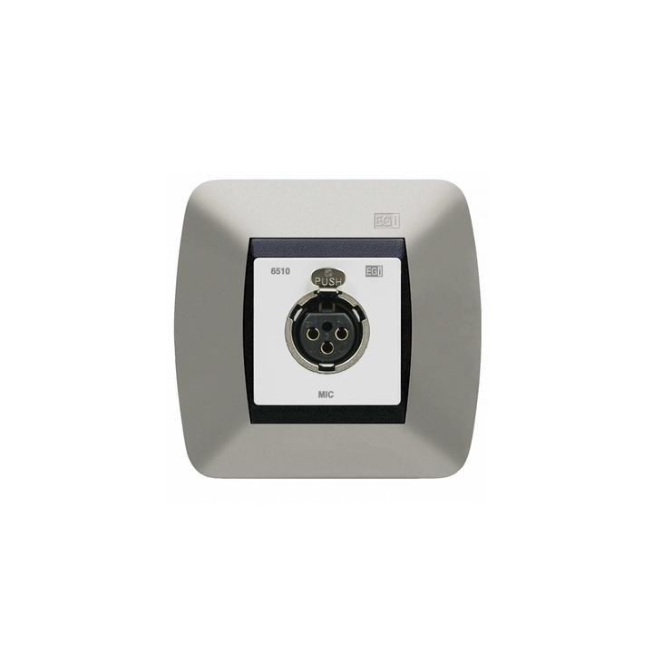 CONEXIÓN CAJA 60 MM. XLR HEMBRA DE PARED. BLANCO.