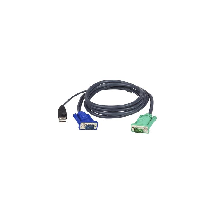 Cable KVM | USB con SPHD | 3 en 1 | De 1.8 m