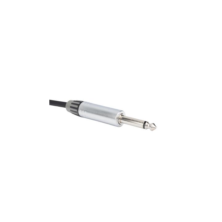 Cable de Audio | Plug 1/4 in a Plug 1/4 in Stereo | Carcasa Cromada | Conectores Seetronic | Longitud 5m