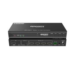 Videowall 4K 1x4 | HDMI & USB-C | 8 Modos de Visualización | Audio Óptico/Analógico | Control RS-232/IR | Plug & Play