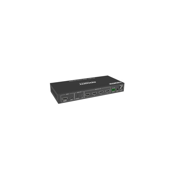Videowall 4K 1x4 | HDMI & USB-C | 8 Modos de Visualización | Audio Óptico/Analógico | Control RS-232/IR | Plug & Play