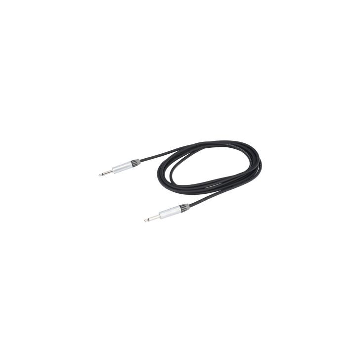 Cable de Audio | Plug 1/4 in a Plug 1/4 in Mono | Carcasa Cromada | Conectores Seetronic | Ideal para Instrumentos |