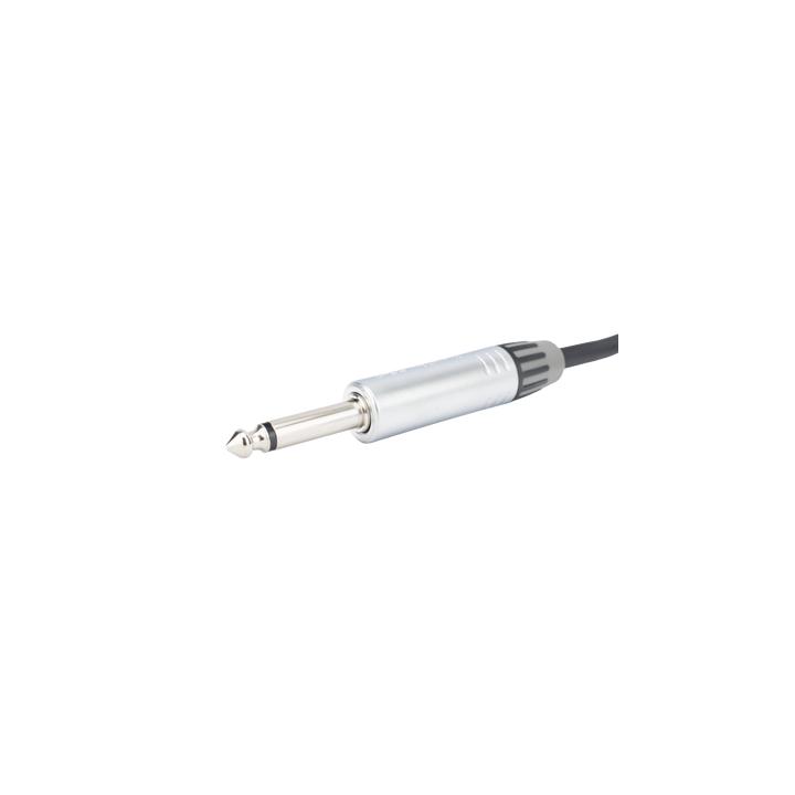 Cable de Audio | Plug 1/4 in a Plug 1/4 in Mono | Carcasa Cromada | Conectores Seetronic | Ideal para Instrumentos |
