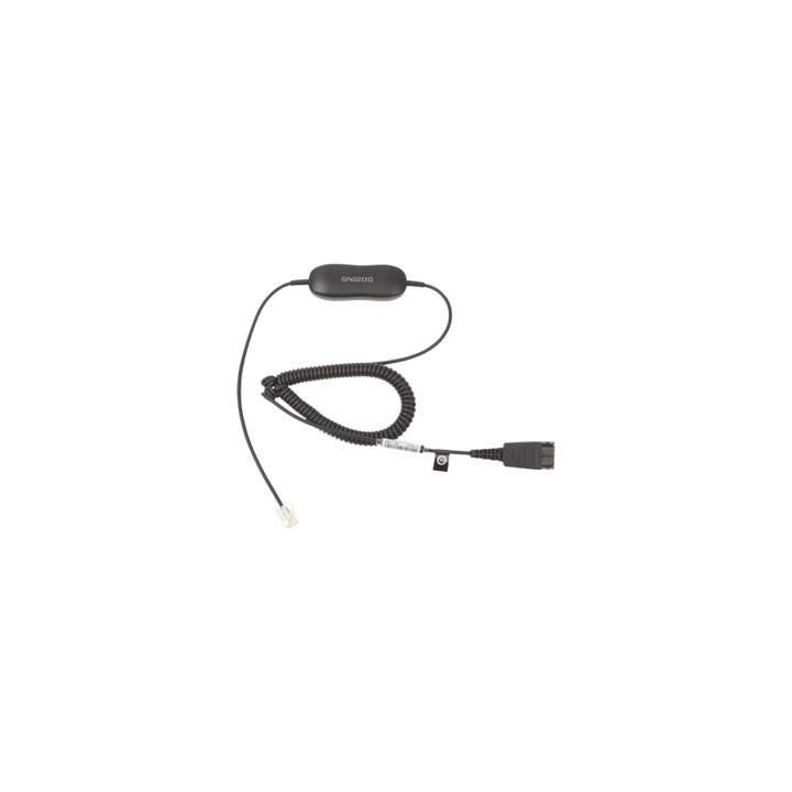 Jabra GN1200 cable enroscado con conexión QD y RJ-9 (88011-99)