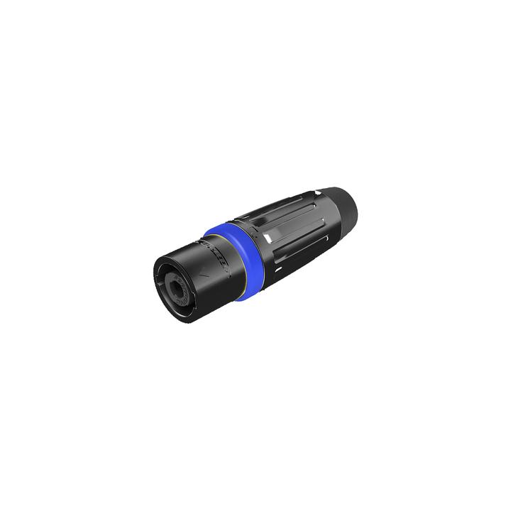 Speakon Conector de cable macho de 4 polos, carcasa negra, cable AWG10,  30A
