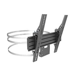 MONTAJE PARA PANTALLAS DE 32 A 65 PULGADAS EN COLUMNA| VESA 100 X 100 HASTA 400 X 400 | COLOR NEGRO| CAP. MAX 35KG
