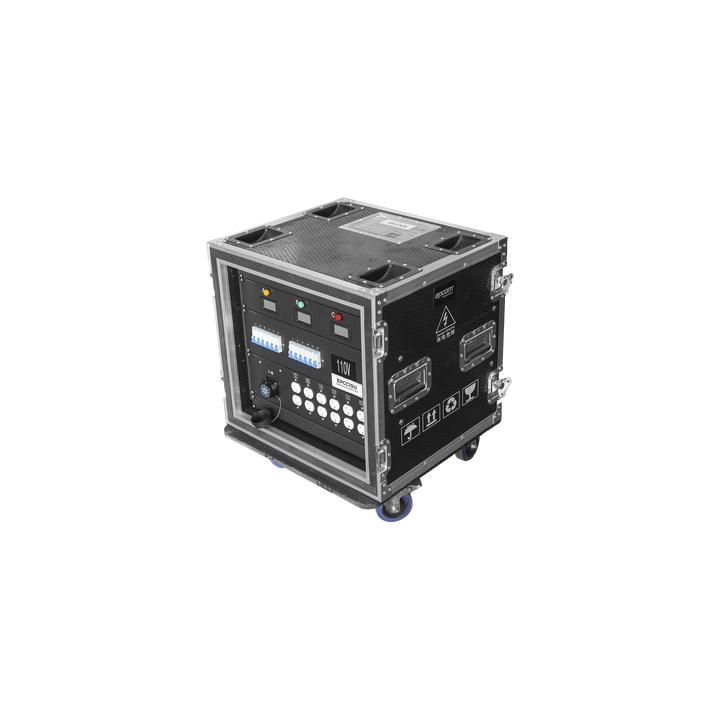 Centro de carga movil para instalaciones temporales con conexión TIPO socapex a 110v Y 220V | RACK 10U