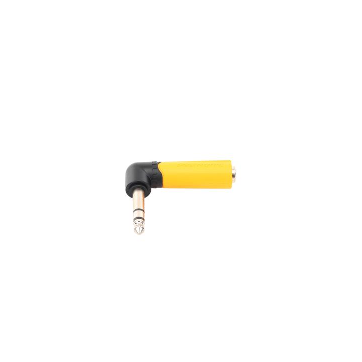 Conector Estéreo | 1/4in - 1/4in | Conector de angulo recto | Adaptador de Carcasa de Plastico