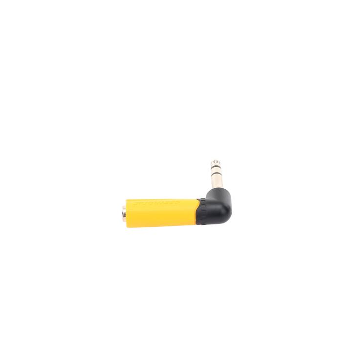 Conector Estéreo | 1/4in - 1/4in | Conector de angulo recto | Adaptador de Carcasa de Plastico