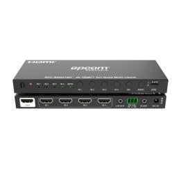 Multivisor HDMI 4x1 | 4K@30Hz | Vista Cuádruple | Cambio Automático/Manual | Control IR