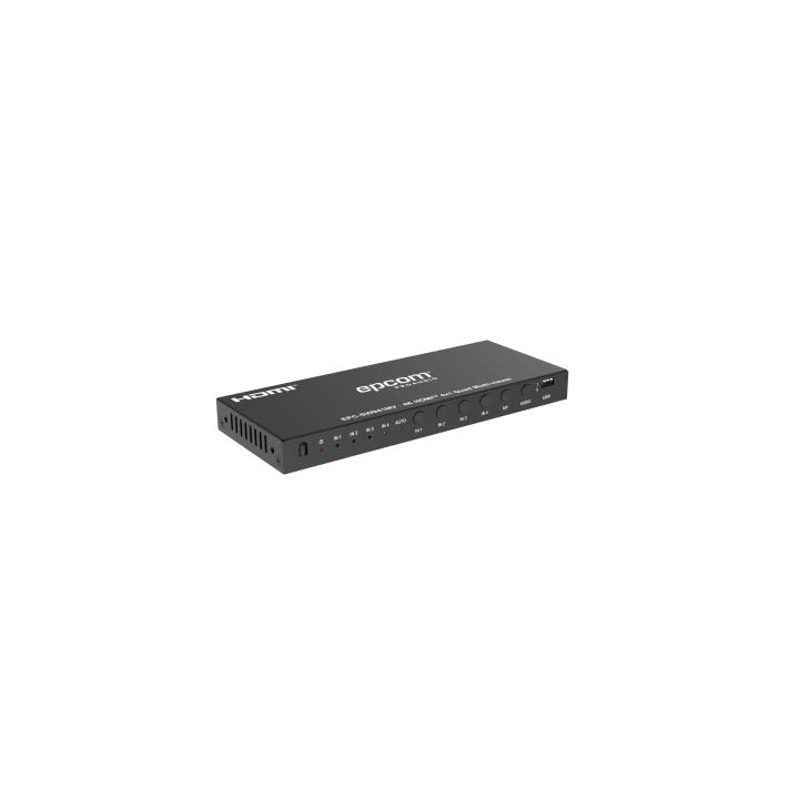 Multivisor HDMI 4x1 | 4K@30Hz | Vista Cuádruple | Cambio Automático/Manual | Control IR