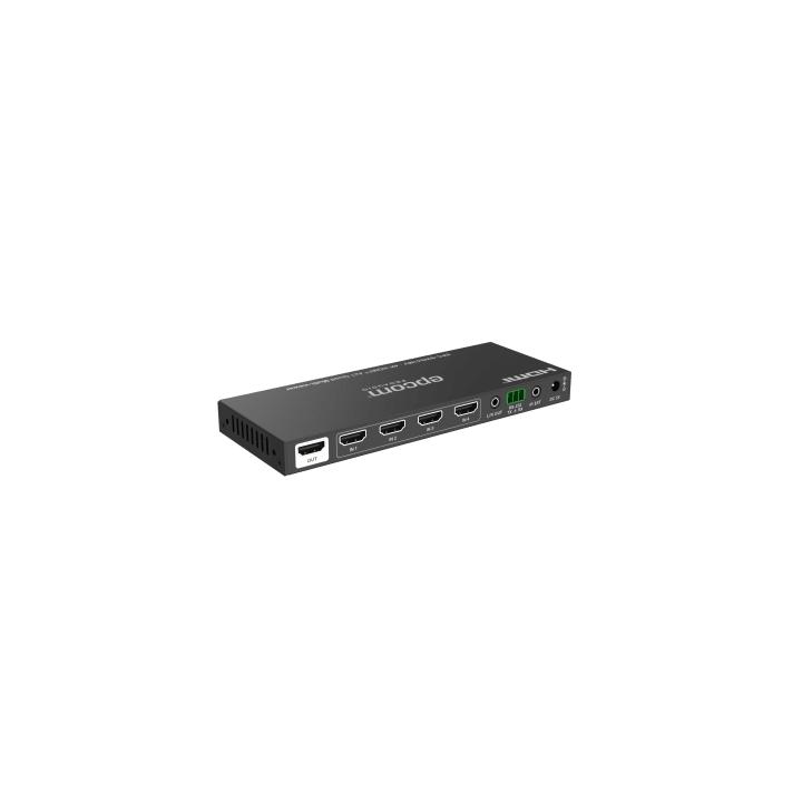 Multivisor HDMI 4x1 | 4K@30Hz | Vista Cuádruple | Cambio Automático/Manual | Control IR