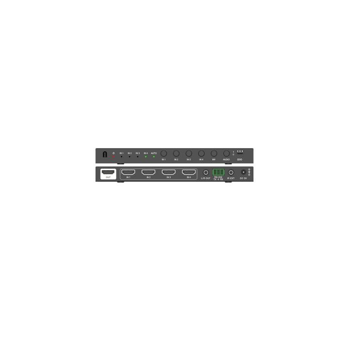 Multivisor HDMI 4x1 | 4K@30Hz | Vista Cuádruple | Cambio Automático/Manual | Control IR