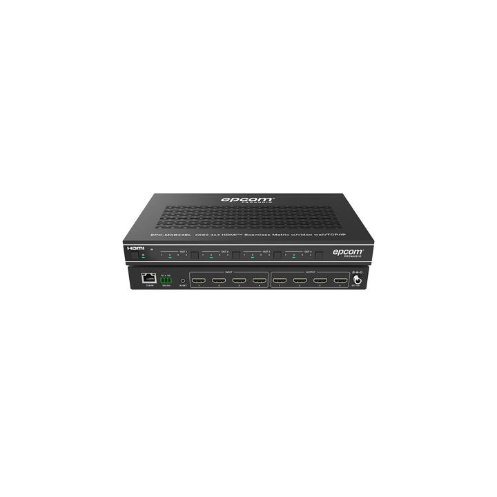 Matriz HDMI 4×4 | Video Wall | Seamless Switch | 10 Modos de Visualización |  4K@60Hz 4:4:4 | HDMI 2.0b y HDCP 2.2 |
