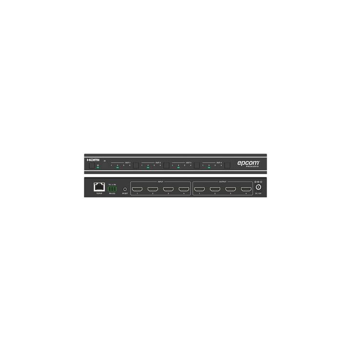 Matriz HDMI 4×4 | Video Wall | Seamless Switch | 10 Modos de Visualización |  4K@60Hz 4:4:4 | HDMI 2.0b y HDCP 2.2 |