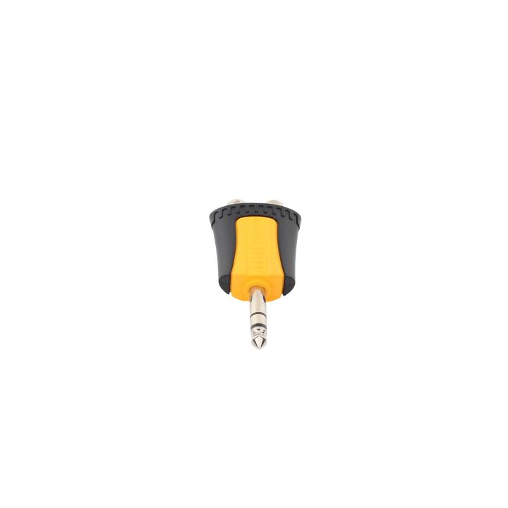 Conector Estéreo |  1/4in - 2 x RCA hembra | Adaptador de Carcasa de Plastico |