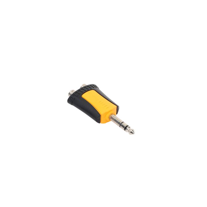 Conector Estéreo |  1/4in - 2 x RCA hembra | Adaptador de Carcasa de Plastico |